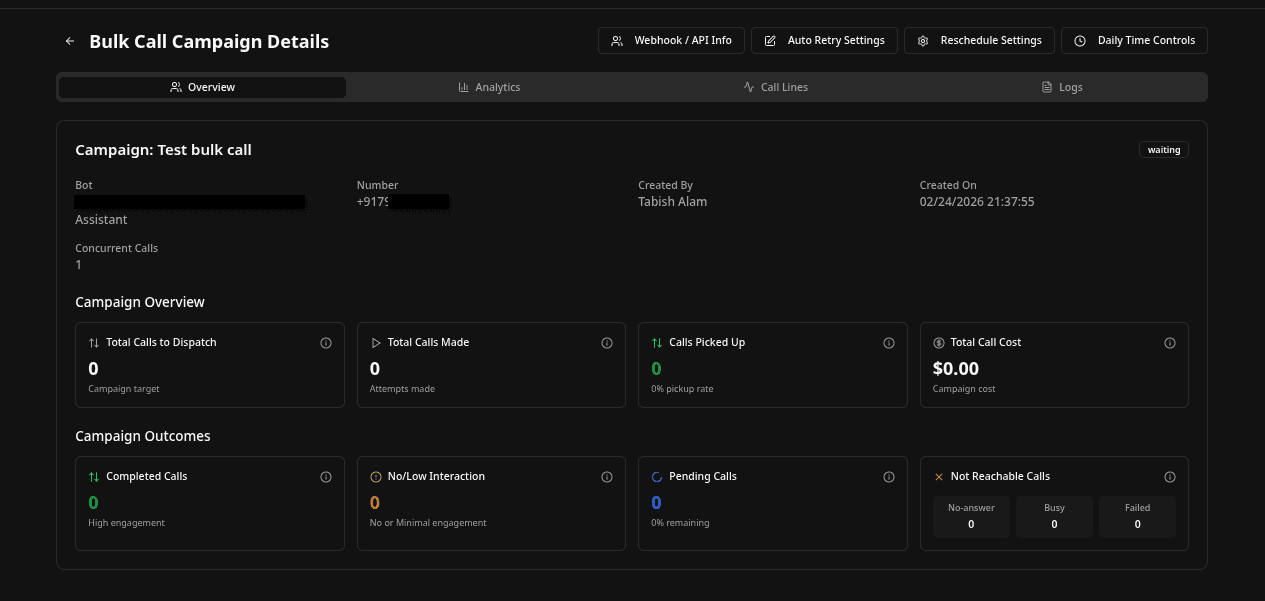 Dynamic Campaign status flow after creation