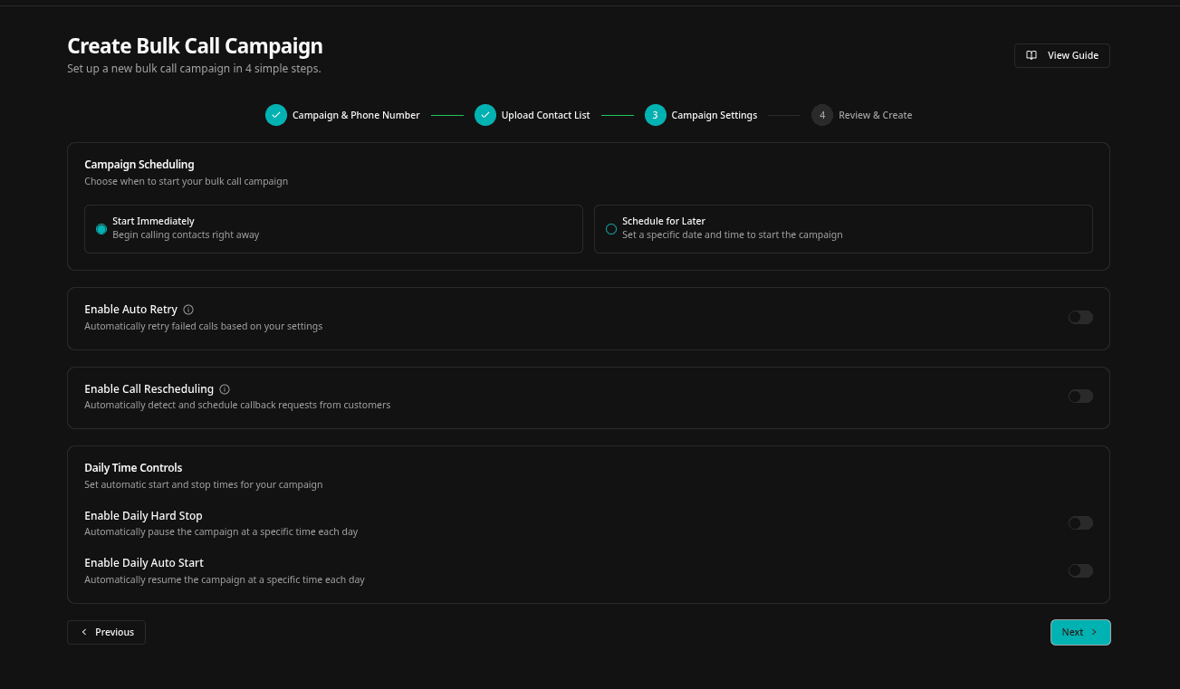Dynamic Campaign Step 3 - Scheduling and Retry