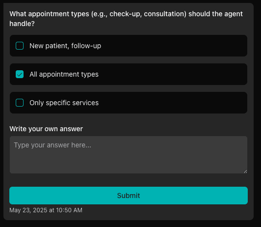 Answering clarifying questions