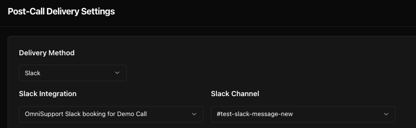 4. Slack Integration for Post Call