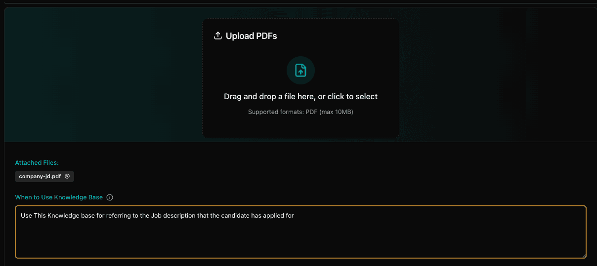 Knowledge base setup