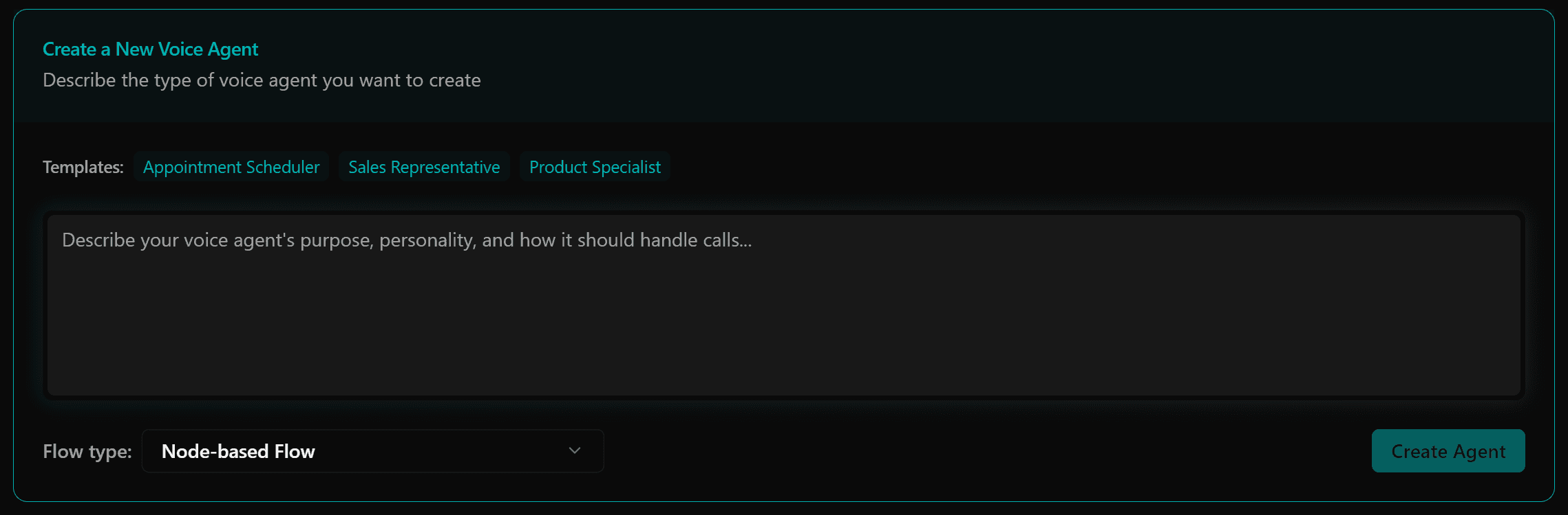 Create a new voice AI assistant interface